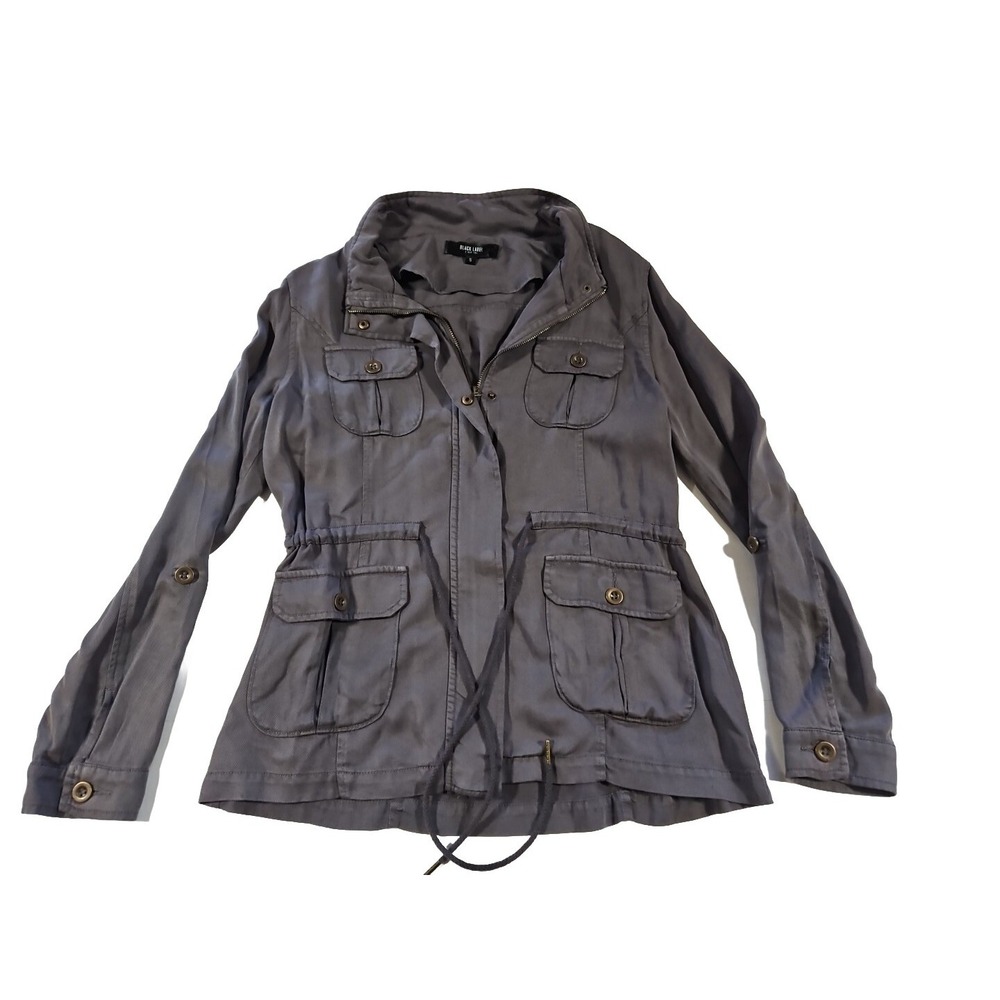 Black Label Womens Gray Jacket Size Small Lightweight